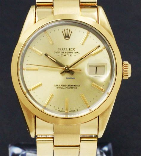 Rolex 15505 gold dial